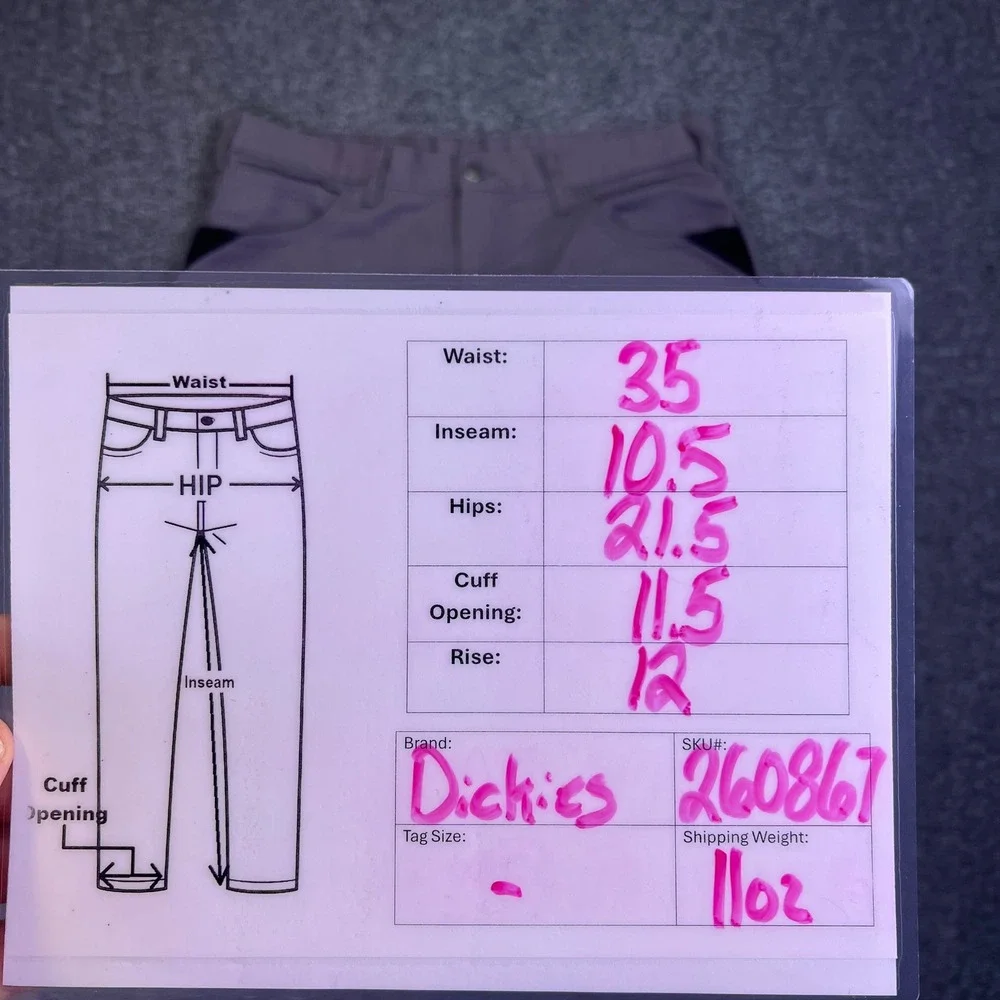 Dickies Shorts Mens 35x10 Grey‎ Work Twill Utility Casual Rugged Chino Durable